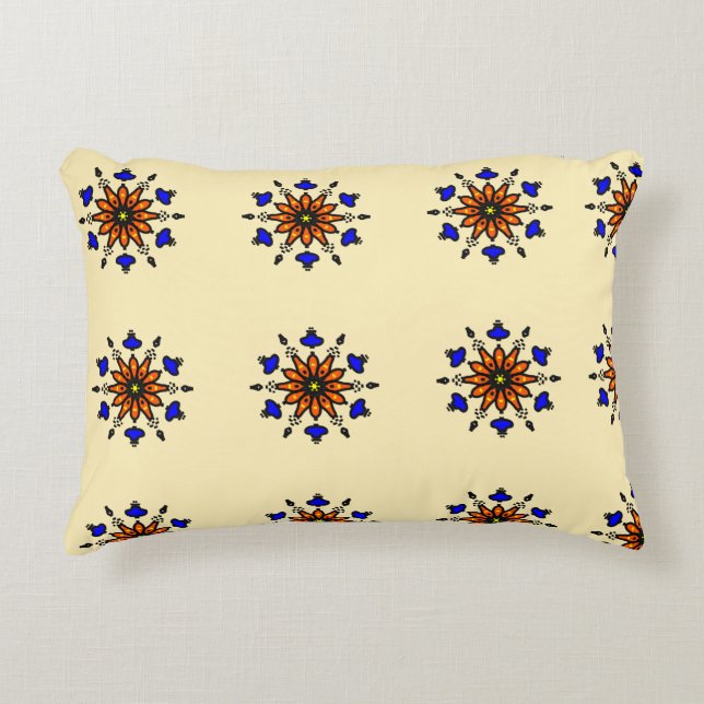 Almofada Decorativa Royal Blue Mandala (Frente)