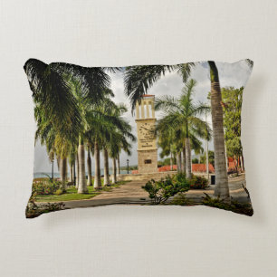 Almofada Decorativa RUA das Ilhas Virgens dos EUA. Croix Palm Trees Tr