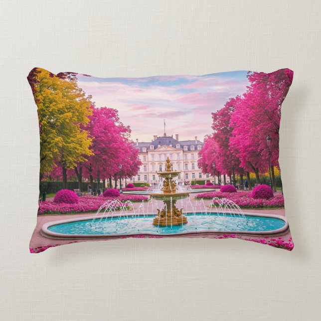 Almofada Decorativa Ruby Bloom Retreat - Fonte Botânica (Frente)