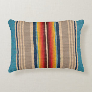 Almofada Decorativa Rug Mexicano: Stripes Coloridas Sem Olhos.
