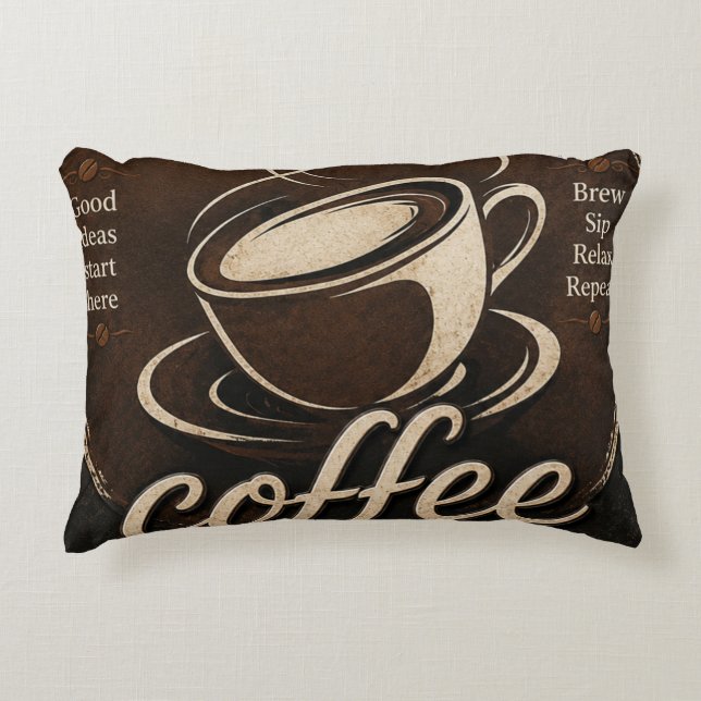 Almofada Decorativa Rustic Coffee Bar Decor Gift (Frente)