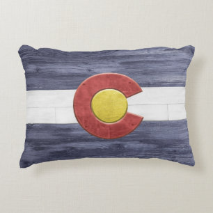 Almofada Decorativa Rustic Colorado Flag