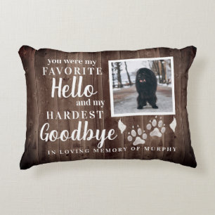 Almofada Decorativa Rustic Paw Imprime Foto Personalizada Do Memorial