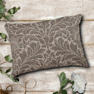 Almofada Decorativa Rustic Vintage Damask Burlap