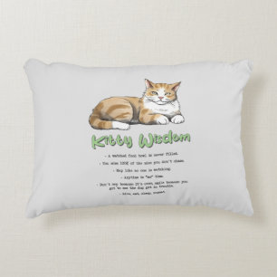 Almofada Decorativa Sabedoria gatinho - Regras Engraçadas para Gatos c