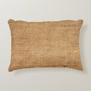 Almofada Decorativa Saco Brown Burlap: Fundo do Véu Texturizado