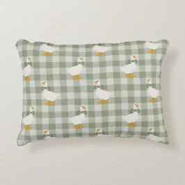 Almofada Decorativa Sage Green Gingham Goose Buffalo Check Nursery 