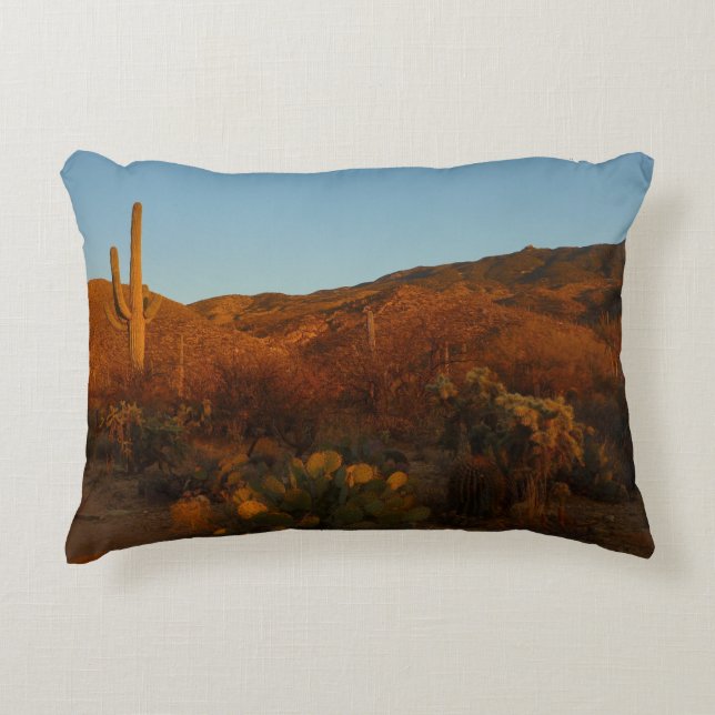 Almofada Decorativa Saguaro Sunset I Arizona Desert Landscape (Frente)