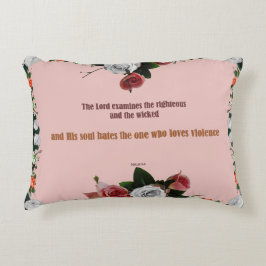 Almofada Decorativa Salmo 11:5, Sem Violência