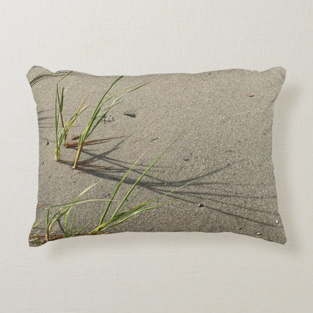Almofada Decorativa Sandy Beach e Fragile Reeds Travesseiro Case (Frente)