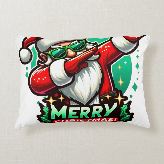 Almofada Decorativa Santa Claus dabbing Christmas style (Frente)