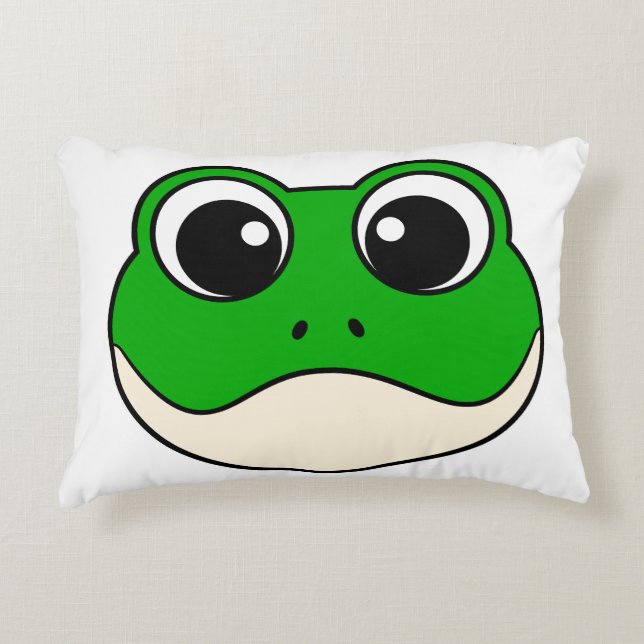 Almofada Decorativa Sapo de sorriso bonito (Frente)