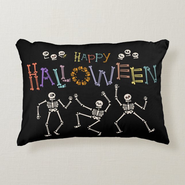 Almofada Decorativa Saudações de Halloween (Frente)
