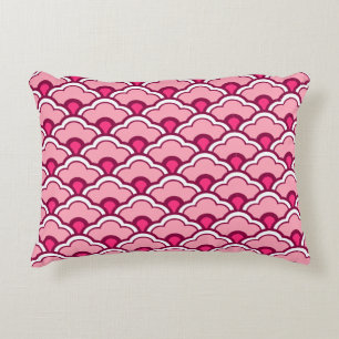 Almofada Decorativa Scallops de Deco, fúcsia e luz chineses - rosa