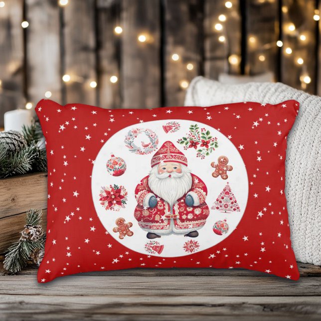 Almofada Decorativa Scandinávia Santa Claus Red (Criador carregado)