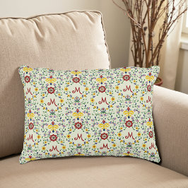 Almofada Decorativa Scandinavian Rosemaling Monogram Pattern Nordic