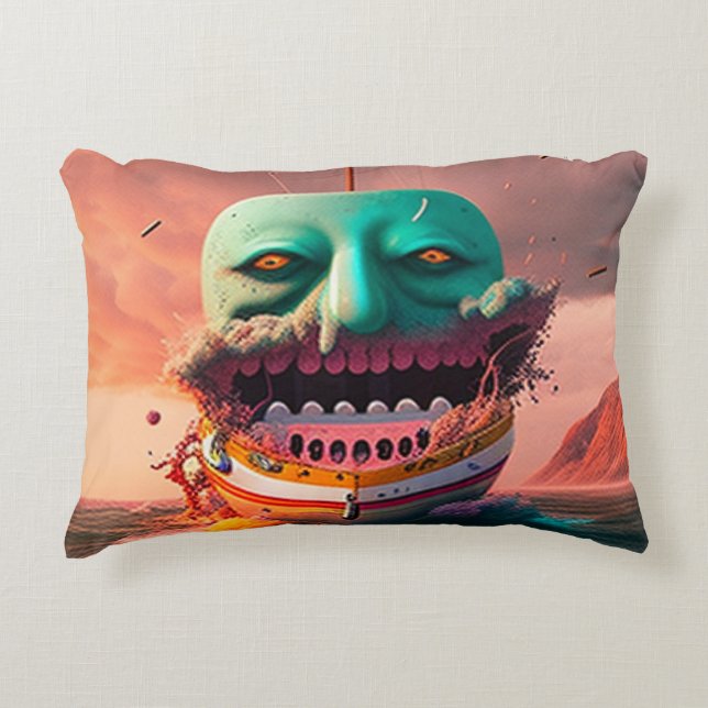 Almofada Decorativa Scary boat (Frente)