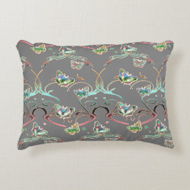 Almofada Decorativa Schmetterlinge Verzierungen Grau