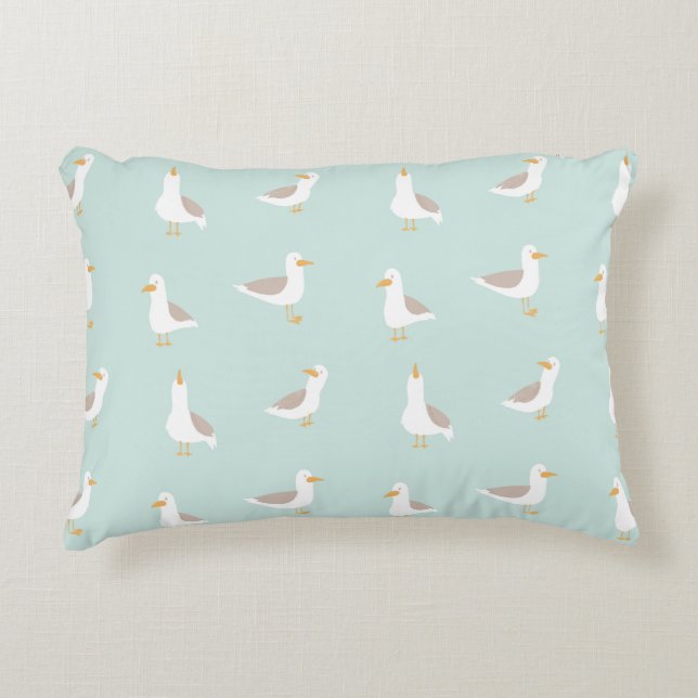 Almofada Decorativa Seagulls in light teal (Frente)