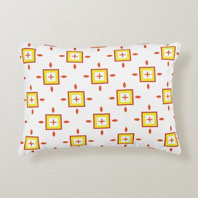 Almofada Decorativa Seamless pattern with squares Abstract background  (Frente)