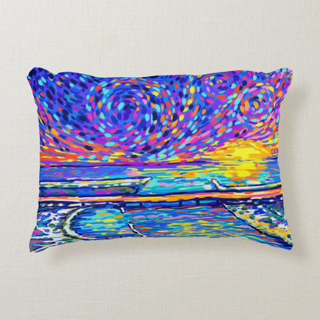 Almofada Decorativa Sebastian Inlet Cotton Candy Sky (Frente)