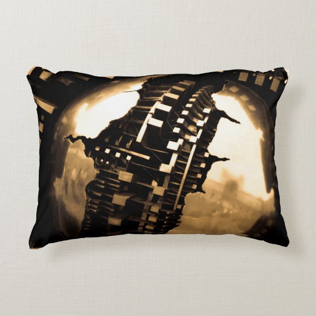 Almofada Decorativa Sepia Steampunk (Frente)