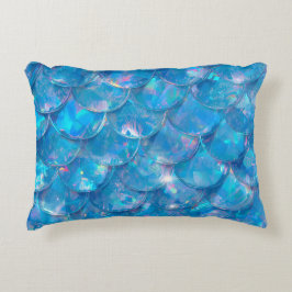 Almofada Decorativa Sereia Azul Brilhante Impressão