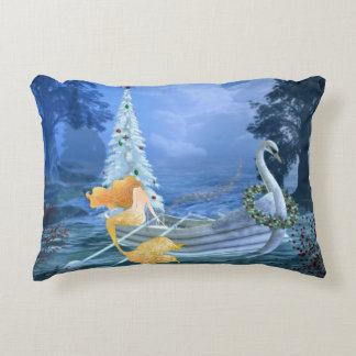 Almofada Decorativa Sereia Mágica, Barco Cisne, Férias de Árvore de Na