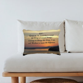 Almofada Decorativa Serenity Prayer Orange Seascape Foto Sunset