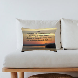 Almofada Decorativa Serenity Prayer Orange Seascape Foto Sunset