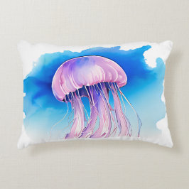 Almofada Decorativa Série Aquarela: Água-viva 2