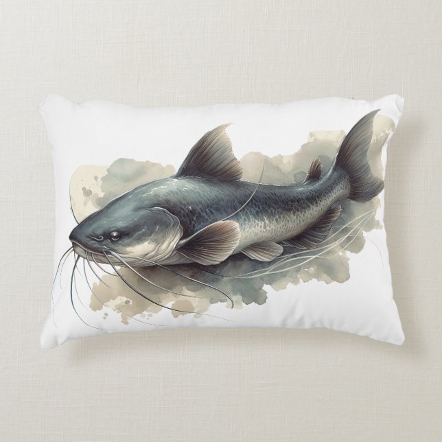 Almofada Decorativa Série Aquarela: Bagre (Frente)