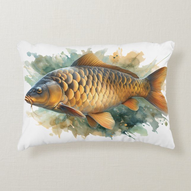 Almofada Decorativa Série Aquarela: Carpa (Frente)