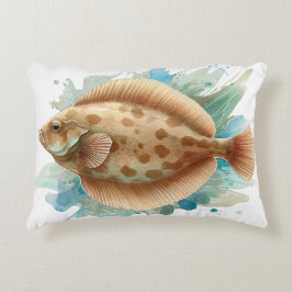 Almofada Decorativa Série Aquarela: Solha/Linguado