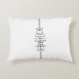 Almofada Decorativa Seu nome como Alienígena Glifos - Branco exclusivo