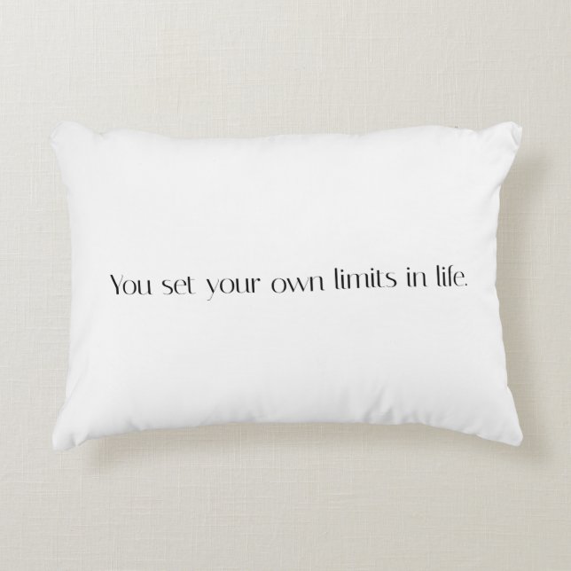 Almofada Decorativa Seu Próprio Travesseiro de Destaque de Limites (Frente)