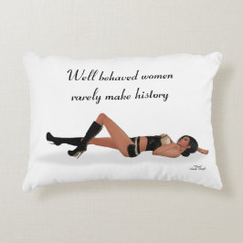 Almofada Decorativa Sexy Brunette Pinup Girl Sleing Travesseiro