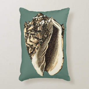 Almofada Decorativa Shell de Conch Teal