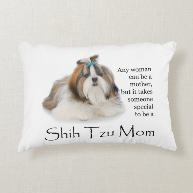 Almofada Decorativa Shih Tzu Mãe Travesseiro (Frente)