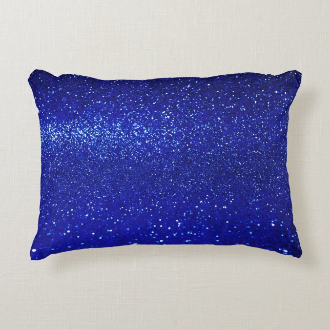 Almofada Decorativa Shimmering Canvas Azul de Brilho (Frente)