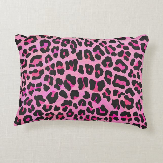 Almofada Decorativa Silhouette Pink e Black Leopard (Verso)
