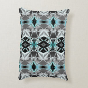 Almofada Decorativa Silky prata para limpar o relato azul da linha vir
