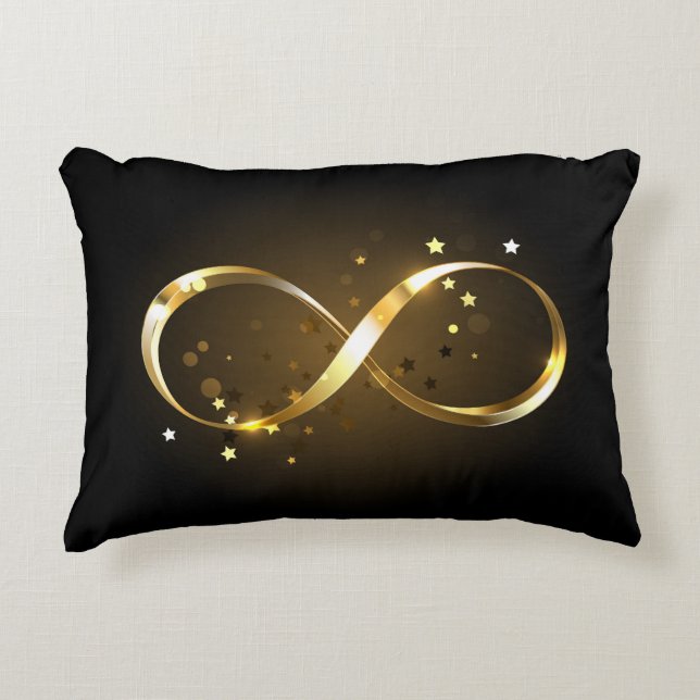 Almofada Decorativa Símbolo Infinity do ouro (Frente)