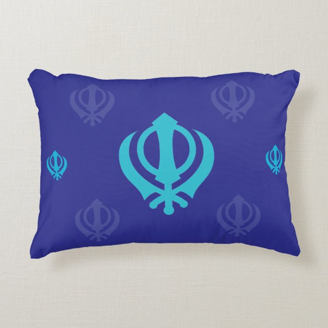 Almofada Decorativa Símbolo Sikh Khanda (Frente)