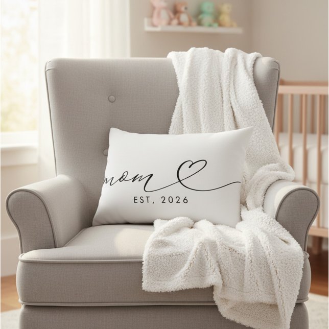 Almofada Decorativa Simples Nova Mãe Preto Branco  (Criador carregado)