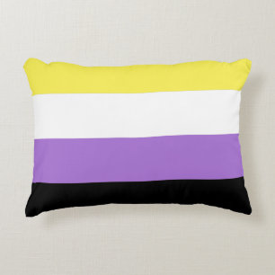 Almofada Decorativa Sinalizador do Orgulho Não Binário