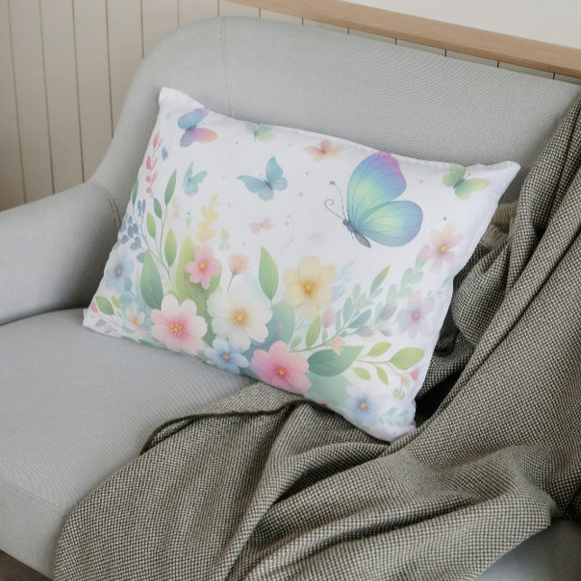 Almofada Decorativa Sinfonia Floral 🌸🦋 (Criador carregado)