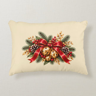 Almofada Decorativa Sino de Natal Vermelho Festa Arco