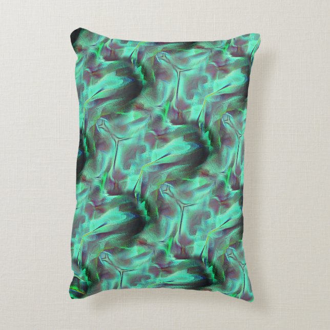 Almofada Decorativa Sintonizador cortado, esverdeado a carbono (Verso(Vertical))