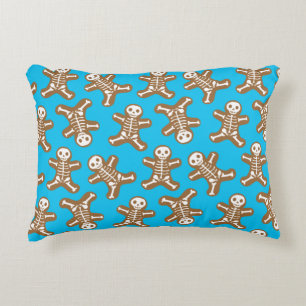 Almofada Decorativa Skeleton Gingerbird Man Patterno